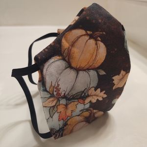 Child's Fall Pumpkin Face Mask